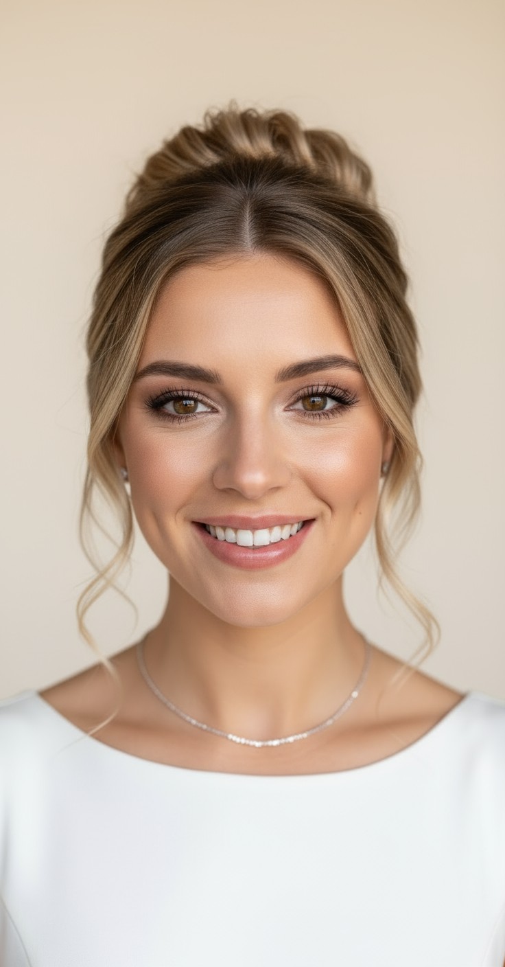 After Bridal Updo With Curls